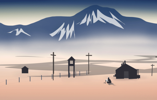 illustration of internment camp