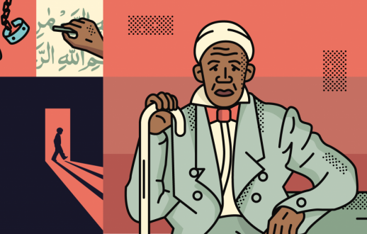 illustration of Muslim man
