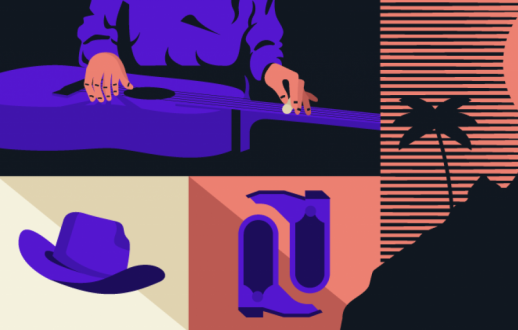 illustration of a steel guitar