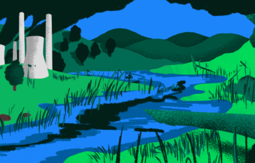 illustration of a river