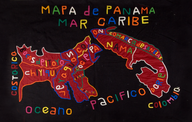 Mola map of Panama- part of the Smithsonian National Museum of Natural History Anthropology department collection